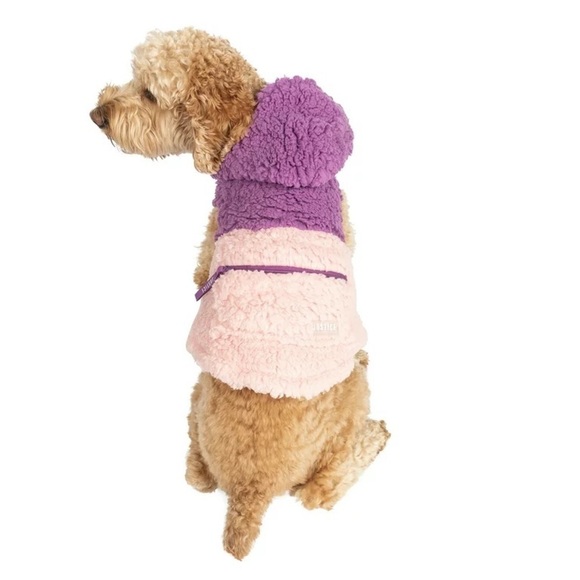 🐶 3 Sizes Available 🐶 New Justice Pet Polyester Sherpa Dog Hoodie, Purple - Picture 5 of 12